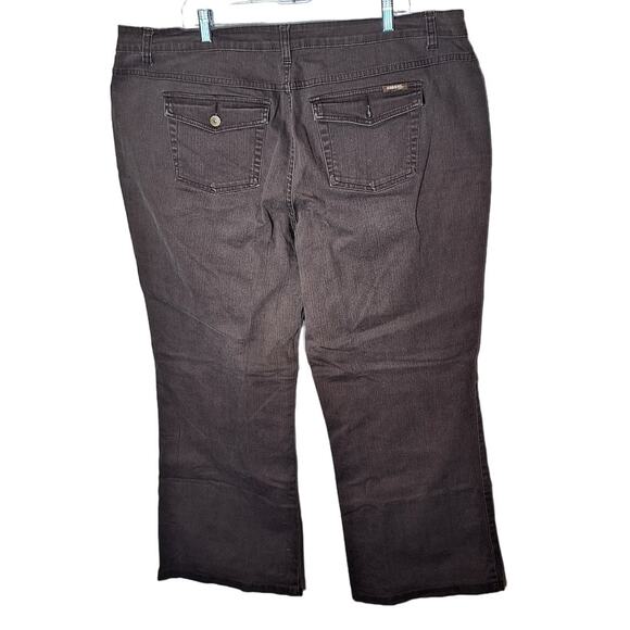 Vintage Zanadi Women 22 Brown Y2K Denim Stretch Cotton Bootcut Jeans - Picture 3 of 5